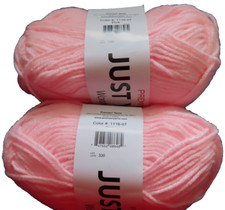 2 Skeins of Premier Just Yarn  Color: Pink  4 medium 131 yards each skein