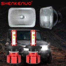 For ford F650 F750 F250/350/450 Super Duty 7inch LED Clear Glass Lens Headlight