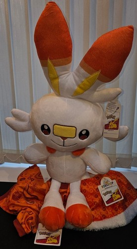 Build A Bear Pokemon Scorbunny mit Sound & Kleidung Paket Brandneu mit Etikett Bab Workshop