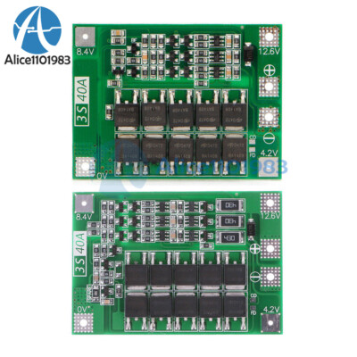 3S 11.1V 12.6V 40A 18650 Li-ion +Balance Li-ion Battery BMS Protection Board