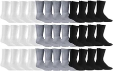240 Pairs Yacht & Smith Mens Bulk Cotton Socks, Athletic Sport Socks Size 10-13