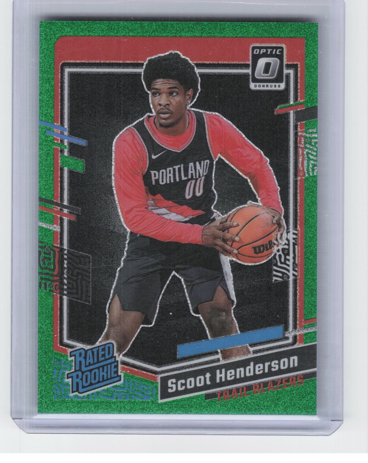 2023-24 Panini Donruss Optic Scoot Henderson #239 Rookie Green Glitter Prizm /77