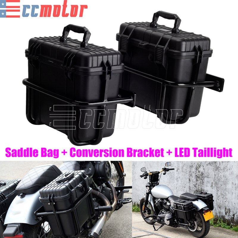 Hard Cases Saddlebags w/Mounts For Harley Softail Low Rider ST