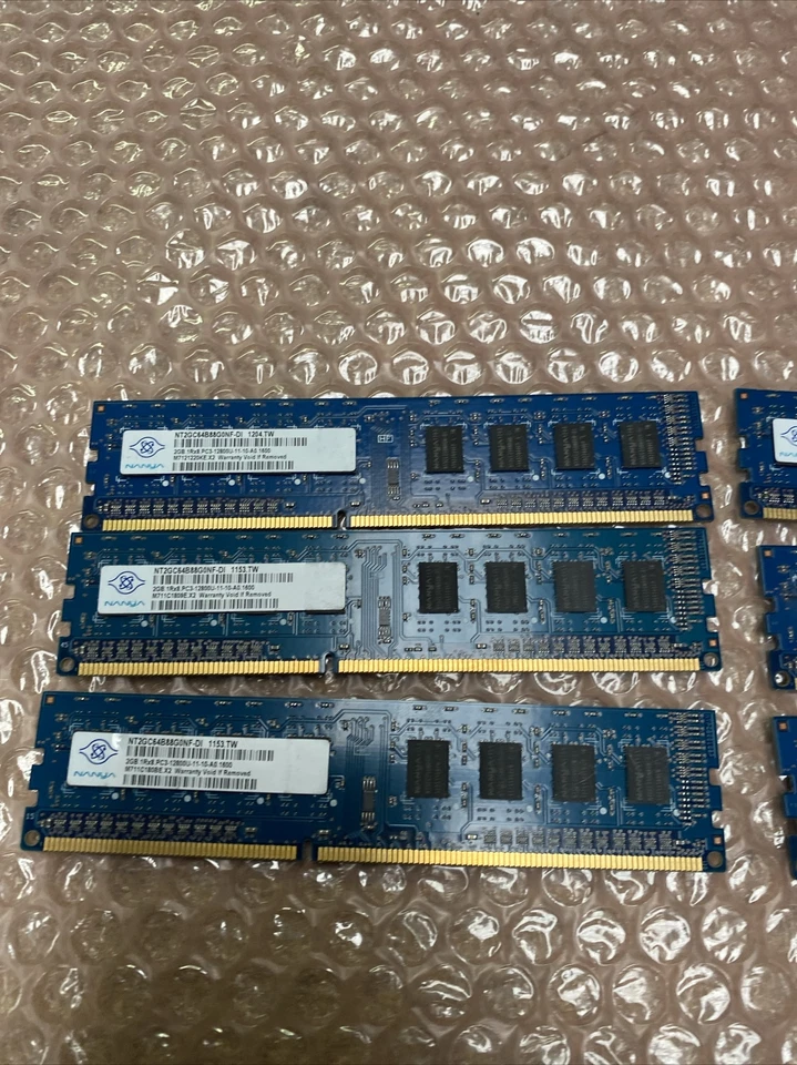 Nanya 12GB (6x2GB) 1Rx8 PC3-12800U RAM Memory DDR3 NT2GC64B88G0NF-DI - Image 2 of 4
