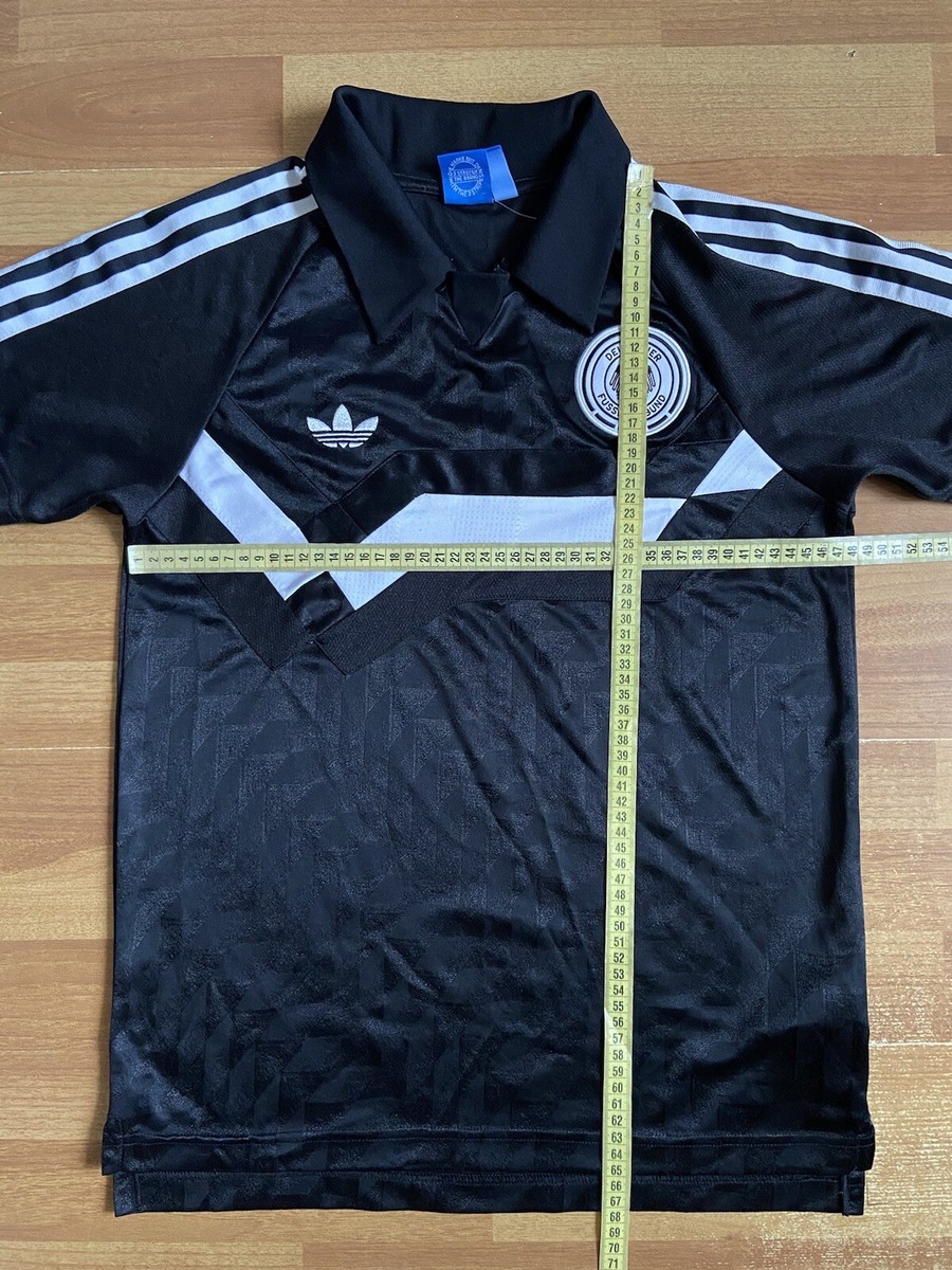 GERMANY POLO FOOTBALL SHIRT SOCCER JERSEY ADIDAS AJ8022 sz S BLACK