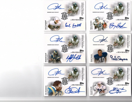 2007 Topps Tomlinson / Campbell Dual Running Back Royalty Auto Autograph 25 Made