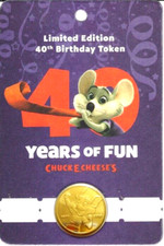 New Sealed - Chuck E. Cheese 40th Anniversary Birthday Token