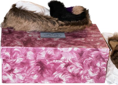 New$1115.00 2017-2018  6 Prada Avant Garde   fur shearling RUNWAY ballet flats 6