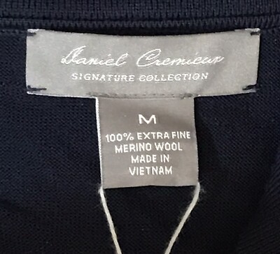 Daniel Cremieux Mens New $145 1/2 Zip Pullover Sweater Shirt M