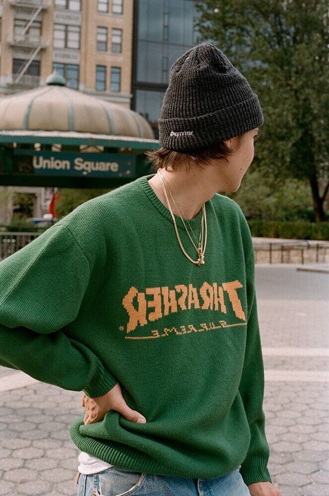 supreme thrasher sweater green XL サイズ