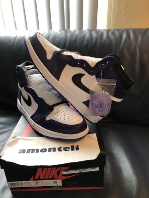 BRAND NEW JORDAN 1 RETRO HIGH OG - COURT PURPLE - 555088-500
