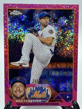 2023 Topps Chrome - Magenta Speckle Refractor #148 Max Scherzer /350 NY Mets