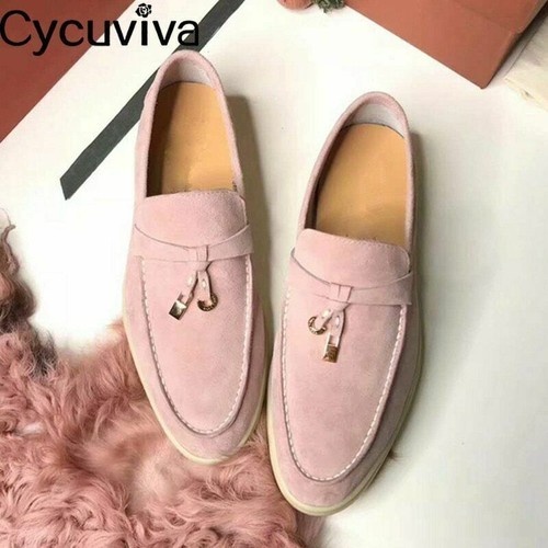 Damen flache Schuhe hängende Metall Halbschuhe Damenschuhe Damen Slipper Freizeitschuhe - Bild 17 von 30