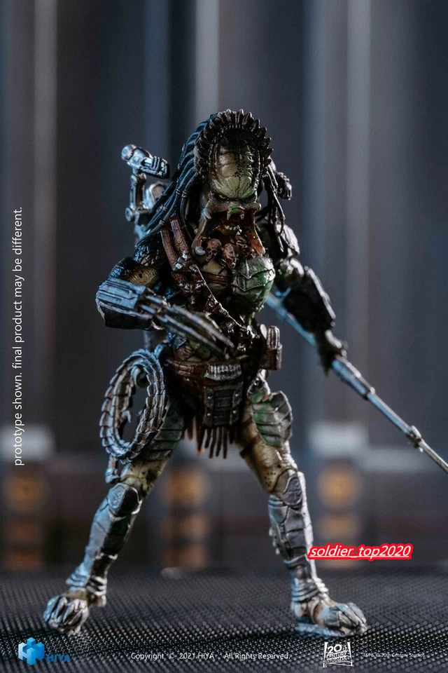 1/18 HIYA LP0124 Alien Predator Battle Damaged Wolf hero Blood Figure Doll Toy - Image 2 of 4