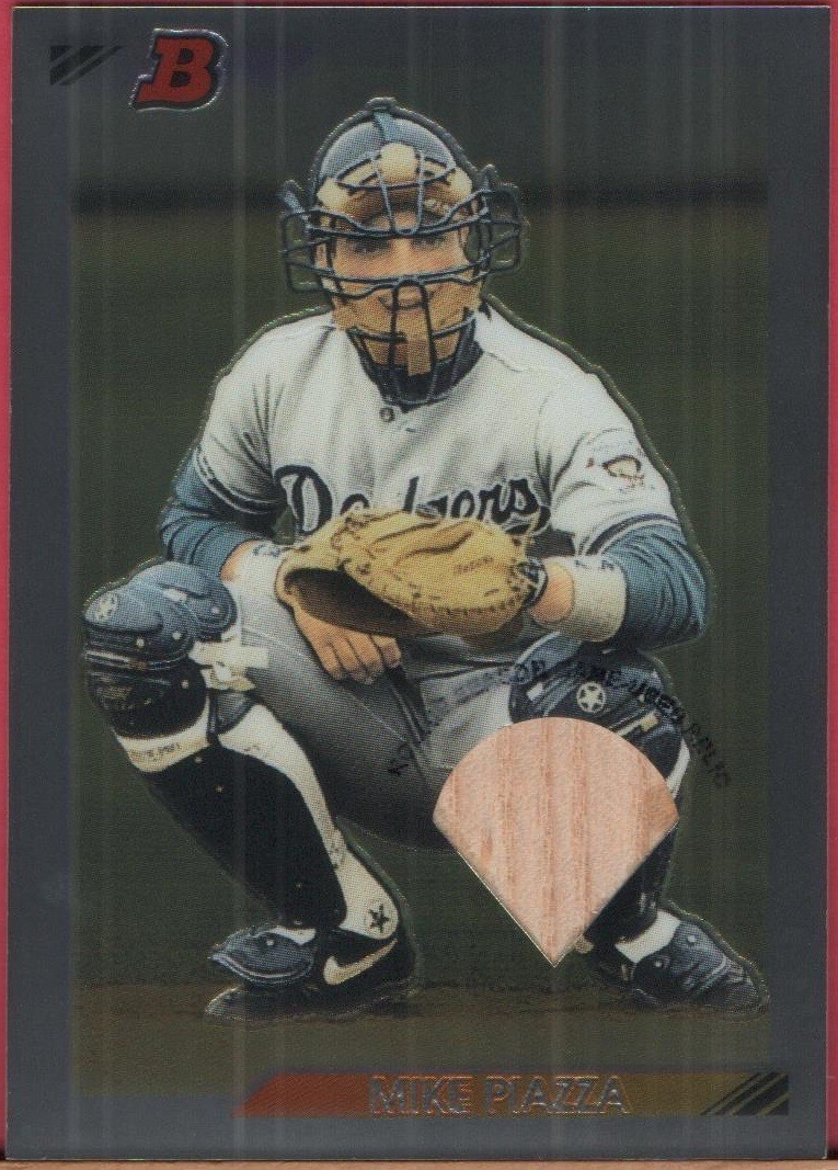 2001 Bowman Chrome - MIKE PIAZZA - Game Used BAT RELIC #4 from ROOKIE SEASON