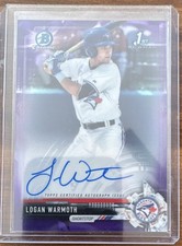 2017 Bowman Chrome Draft Purple Refractor Auto #035/250 Logan Warmoth