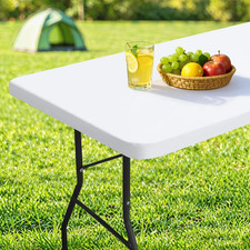 homing Rectangle Table Cloth Cover, Waterproof 72" x 30" Rectangular , White