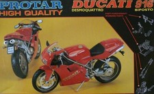 PROTAR BIKE MOTO ITEM 11263 DUCATI 916 BIPOSTO DESMOQUATTRO SCALE MODEL KIT 1/9