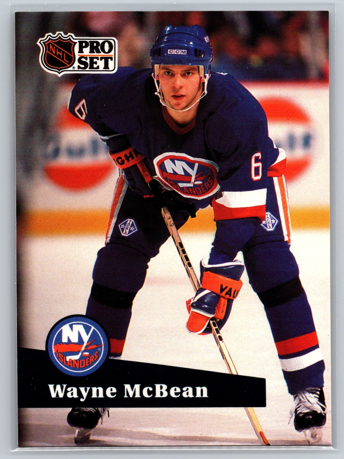 1991-92 Pro Set #144 Wayne McBean New York Islanders Defenseman NHL Card