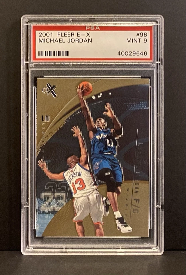 2001 Fleer EX Michael Jordan #98 PSA 9 - Image 2 of 4