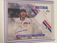 Shota Imanaga RC 2024 Topps Major League Material Gold Auto #44/50 Chicago Cubs