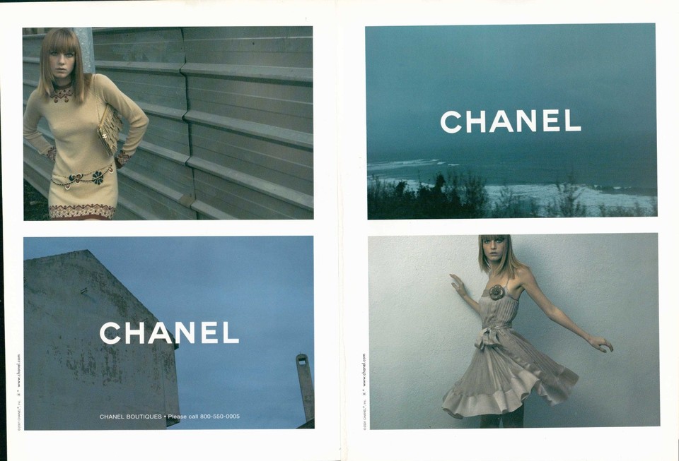 CHANEL Angela Lindvall Magazine Print Ad Advert KARL LAGERFELD Fashion ...