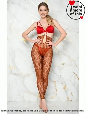 Wolford Monogram · Flower Net Tights Full-Body Catsuit Overall · Ganzkörper · S