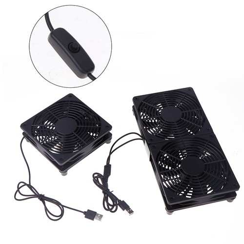 1 Set 120mm DC12V USB Powered PC Router Fans High Airflow Cooling Fan _si - Afbeelding 10 van 16
