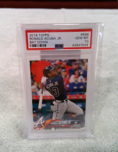 2018 Topps Ronald Acuna Jr. Bat Down #698 PSA 10 