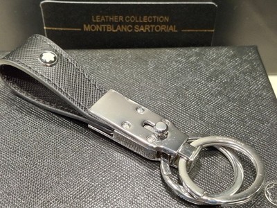 Montblanc Key Ring Leather Goods Sartorial Schlüsselanhänger Loop Schwarz 114627