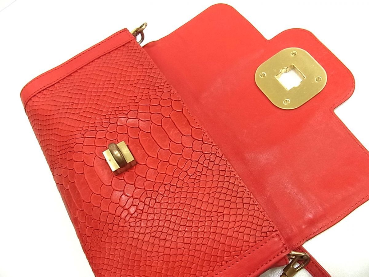 LONGCHAMP Gabby Leather Shoulder Bag Python Embos… - image 5