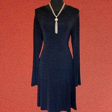 1990s Minimalist Body Con Little Black Dress Size M Moda International