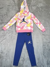 Nike Air Jordan Girls 2 Piece Set, Hoodie & Leggings Size Large 6X Kids