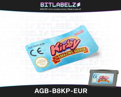 Kirby & the Amazing Mirror [AGB-B8KP-EUR] Game Boy Advance Label
