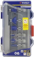 Tivoly • Coffret 6 Fraises de défonceuses de formes assorties Queue 6mm