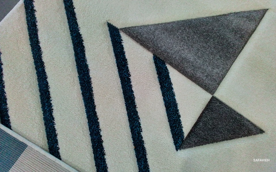 Tapete com manchas traseiras IVORY / PCK AZUL 5'-3" x 7'-6" preço reduzido 1172777071 HLW709B-5 - Imagem 3 de 4