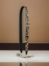   NEW Coach   Leopard Print  Novelty Replacement Strap Leather Black  Tan CBQ18