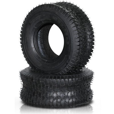 Two 13x5.00-6 Lawn Mower Tractor Turf Tires 4 Ply Rated Tubeless 295Lbs