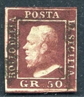Sicily 1859 - Ferdinand II,50 gr, cancelled