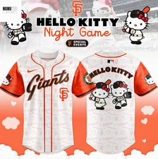 Yc San Francisco Giant X Hello Kitty Night Game Baseball Jersey