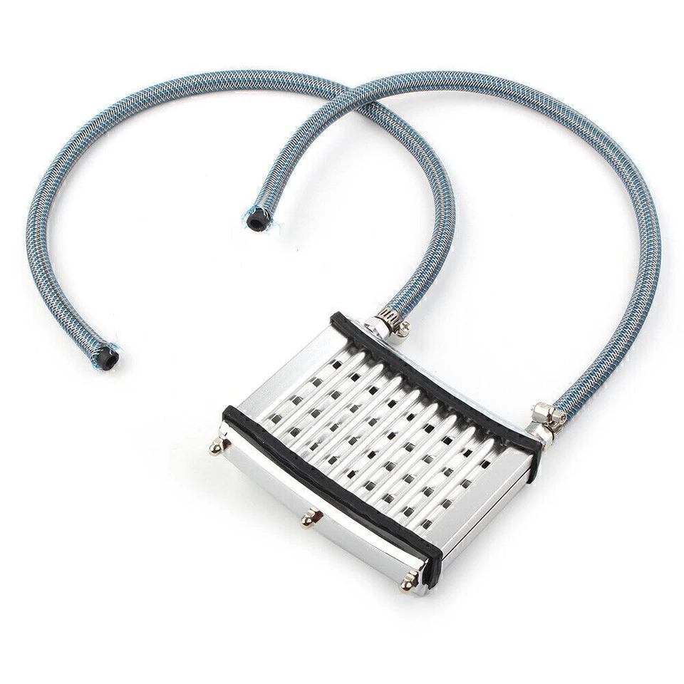 Radiador de enfriamiento enfriador de aceite para 125cc 140cc 150cc motor moto moto ATV plateado Foto 3 de 4