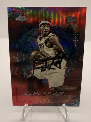 2025-26 Topps Chrome x Cactus Jack Allen Iverson La Flame Black Refractor #/10