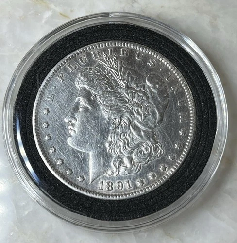 1891  s Silver Morgan Dollar AU NICE!