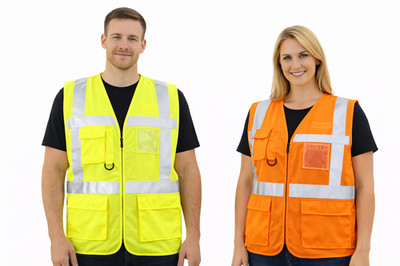 Warnweste mit Taschen KFZ Weste Auto Sicherheitsweste Warnschutzshirt Pilotjacke