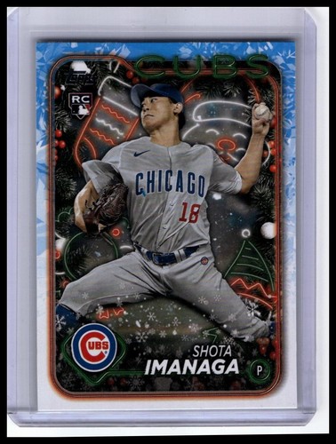 2024 Topps Holiday #H84 Shota Imanaga Blue Metallic Glitter Chicago Cubs - Picture 1 of 2