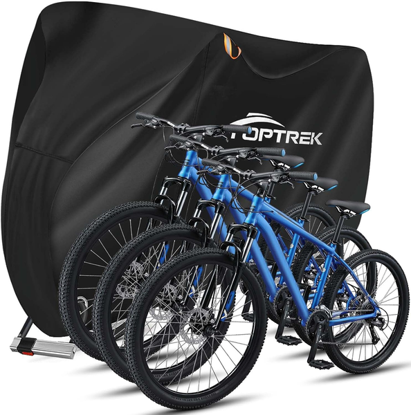 toptrek Fahrradabdeckung 210D Mit Nahtband FüR 3 FahrräDer 220X120X110Cm | Hochw-image