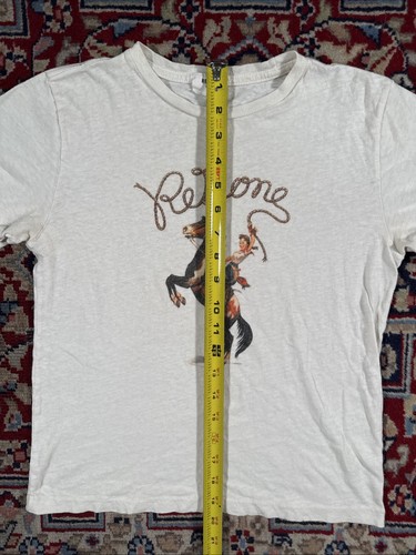 Re/Done Cowgirl Rodeo White T shirt Size XS Women’s - Picture 4 of 7