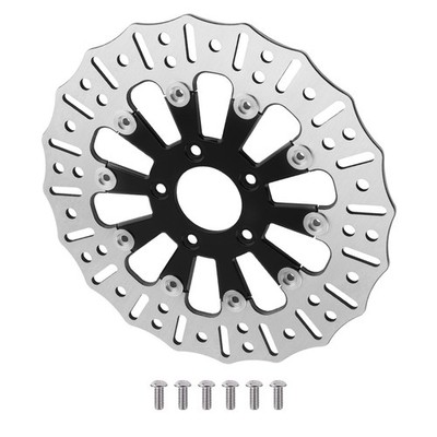 1x Front Floating Brake Disc 299mm for Harley Trike Touring 2009-2019 Black