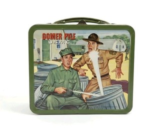 Vintage 1966 Gomer Pyle U.S.M.C. Embossed Metal Lunchbox (NO THERMOS)