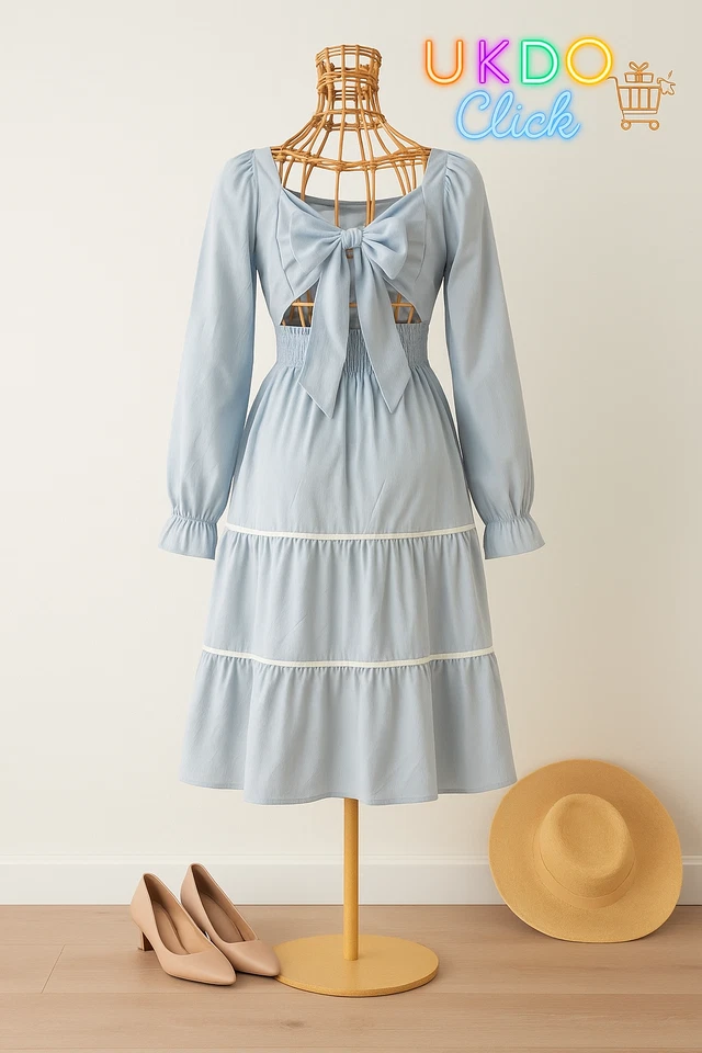 Vestido Grace Karin Azul Cielo 12Y Lindo Niñas Foto 4 de 4